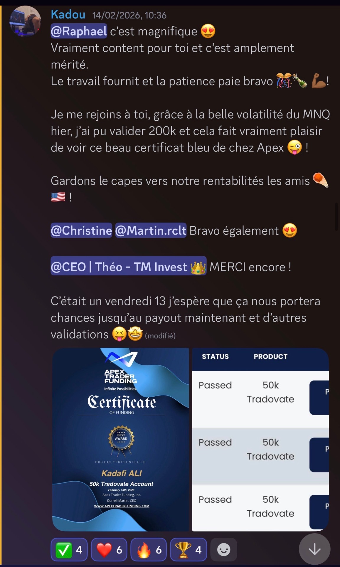 Kadou — 200K Apex validé chez Pulse-US