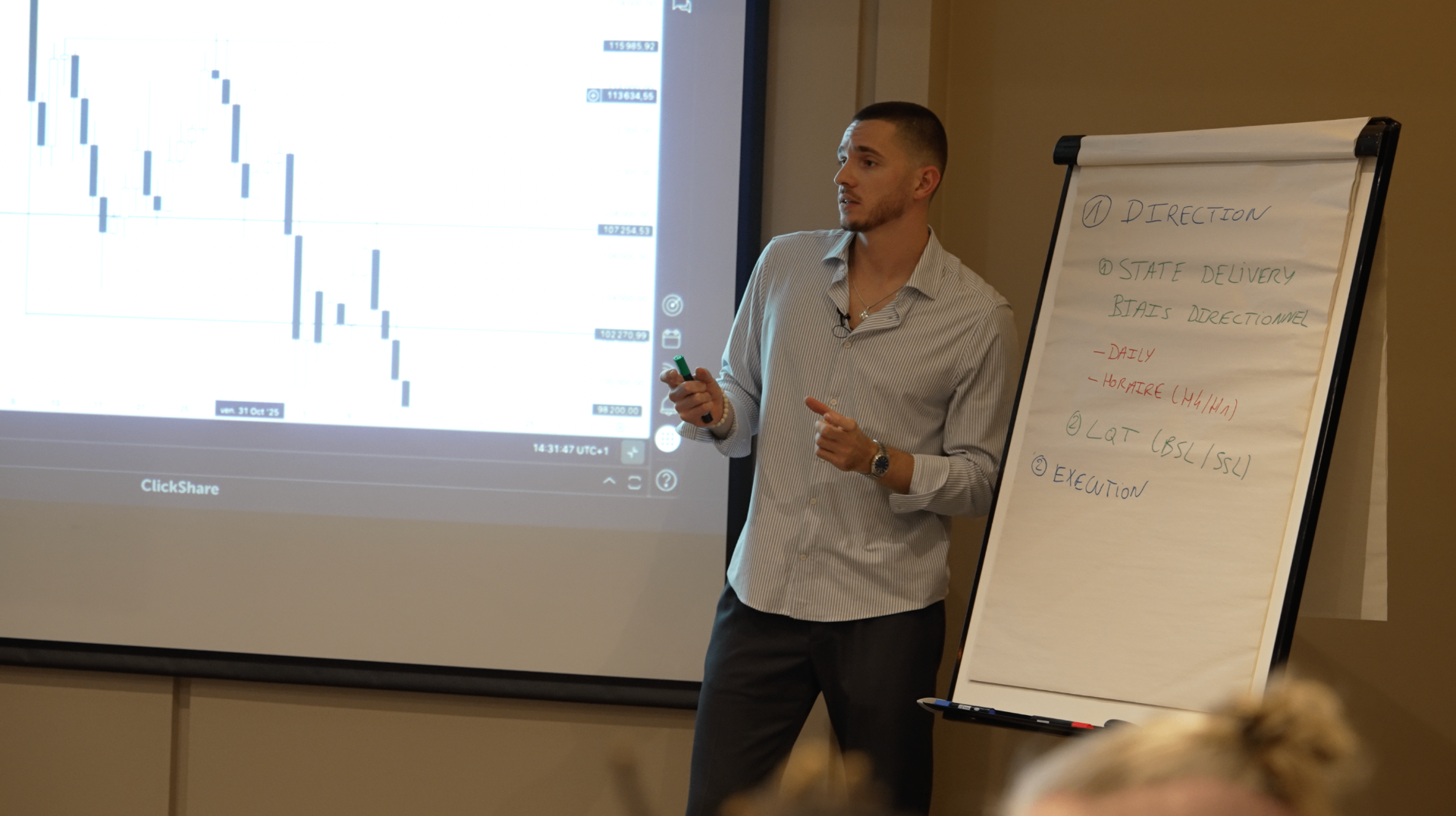 Théo en formation sur les indices US